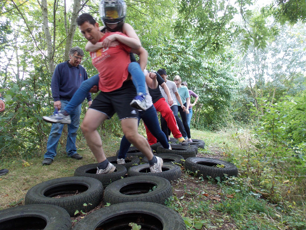 Tyres Obstacle on Assault Course