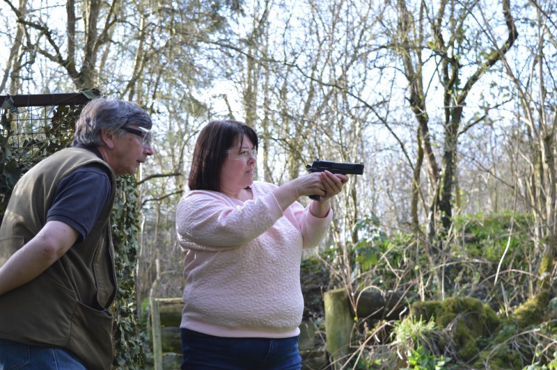 Small group pistol shooting